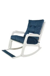 Asedia Kontes Lake Lacivert Dolgu Minderli Sallanan Sandalye Dinlenme Koltuğu thumbnail 1