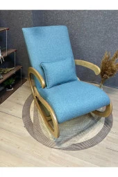 Asedia Salvador Naturel Mavi Sallanan Sandalye Dinlenme Koltuğu thumbnail 1