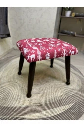 Asedia Trend Ceviz Puf Yılbaşı Noel Hediyesi İçin Mükemmel Dekoratif Tabure thumbnail 3