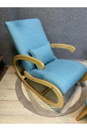 Asedia Salvador Naturel Mavi Sallanan Sandalye Dinlenme Koltuğu thumbnail 2