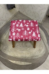 Asedia Trend Naturel Puf Yılbaşı Noel Hediyesi İçin Mükemmel Dekoratif Tabure thumbnail 4