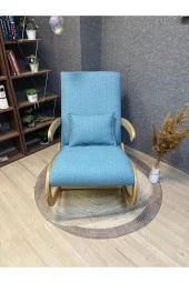 Asedia Salvador Naturel Mavi Sallanan Sandalye Dinlenme Koltuğu thumbnail 4