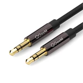Qgeem QG-AU04BD500 5mt Altın Uçlu Siyah AUX Audio Kablo Erkek-Erkek - 1