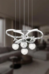 Eray Aydınlatma 9225-40 Kr 4 Toplu Krom Led Avize thumbnail 2