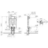 VitrA S20 Square Asma Klozet 48cm + S20 Klozet Kapağı + VitrA Gömme Rezervuar Set - 7