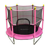 Trambolin Fileli Korumalı 152 Cm Kolay Kurulum Pembe thumbnail 2