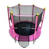 Trambolin Fileli Korumalı 152 Cm Kolay Kurulum Pembe thumbnail 3