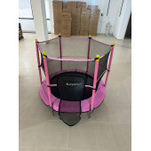 Trambolin Fileli Korumalı 152 Cm Kolay Kurulum Pembe thumbnail 6