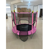 Trambolin Fileli Korumalı 152 Cm Kolay Kurulum Pembe thumbnail 7