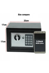 Otel Tipi Elektronik Şifreli ve Anahtarlı Çelik Büyük Boy Para Kasası + Montaj Ekipmanları Hediye - 3