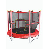 Trambolin Fileli Korumalı 152 Cm Kolay Kurulum Kırmızı thumbnail 2