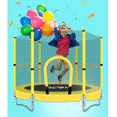 Trambolin Fileli Korumalı 152 Cm Kolay Kurulum Sarı thumbnail 1