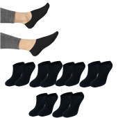 Kadın - Erkek - Unisex Düz Desen (6 ÇİFT) Pamuklu Beden Mevsimlik Terletmez Görünmez Çorap - 1