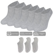 Kadın - Erkek Düz Desen (6 ÇİFT) Pamuklu Beden Mevsimlik Terletmez Görünmez Çorap - 4