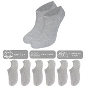 Kadın - Erkek Düz Desen (6 ÇİFT) Pamuklu Beden Mevsimlik Terletmez Görünmez Çorap - 5