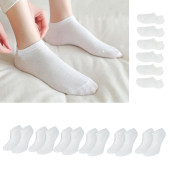 Kadın - Erkek Düz Desen (6 ÇİFT) Pamuklu Beden Mevsimlik Terletmez Görünmez Çorap - 2