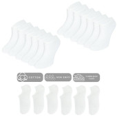 Kadın - Erkek Düz Desen (6 ÇİFT) Pamuklu Beden Mevsimlik Terletmez Görünmez Çorap - 4