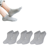 Unisex Düz Desen (3 ÇİFT) Pamuklu Terletmez Yazlık Görünmez Çorap Seti - 1