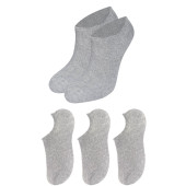 Unisex Düz Desen (3 ÇİFT) Pamuklu Terletmez Yazlık Görünmez Çorap Seti - 3