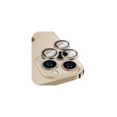 Sunix Iphone 15 / 15 Plus İle Uyumlu Darbeye Dayanıklı Safir Kamera Lens Koruyucu Sarı - 1