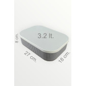 Tabu Home Shell Serisi 3.2 Lt  3 Adet Gri Mutfak Saklama Kabı - 2