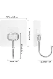 Banyo Için Güçlü Yapışkan Kancalar,yapışkanlı Askılar ,mutfak,ev Ofis Için Duvar Askıları 4 Adet thumbnail 2