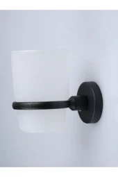 Lotus Mat Siyah Eko Diş Fırçalık Plastik Tabak Ister Yapıştır Ister Montajla thumbnail 2