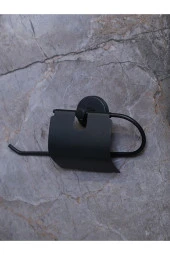 Mat Siyah Kapaklı Solo Havlu Asacağı Solo Havluluk - Ister Yapıştır Ister Montajla thumbnail 1