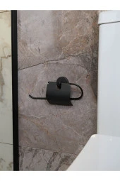 Mat Siyah Kapaklı Solo Havlu Asacağı Solo Havluluk - Ister Yapıştır Ister Montajla thumbnail 3