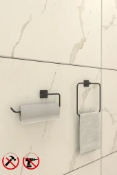 Kare Kare Havlu ve Kare Solo Havlu Banyo Aksesuar Seti - 1
