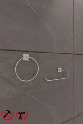 Paslanmaz Kom Kare havlu ve kare solo havluluk setı thumbnail 1