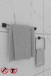 Kare Uzun havluluk ve Kare Havlu Aksesuar Seti thumbnail 1