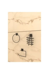 Yapışkanlı Kare Halka Hav.kare Fön Ve Kare Tuvalt Kağ. Banyo Aksesuar Seti thumbnail 2
