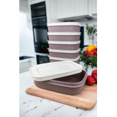Tabu Home Shell Mini 600Ml 6 Adet Mürdüm Kahvaltı Saklama Kabı - 1