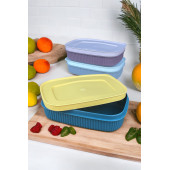 Tabu Home Shell Mini 600Ml 3 Adet Mix Renk Kahvaltı Saklama Kabı - 1