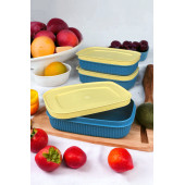Tabu Home Shell Mini 600Ml 3 Adet Yeşil Kahvaltı Saklama Kabı - 1