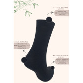 Kadın Çorabı Ter Emici Dikişsiz Extra Soft Model Soket Uzun Bambu Çorap (3 ÇİFT) Asorti Renk - 2