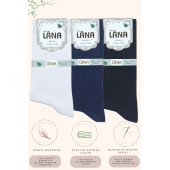 Kadın Çorabı Ter Emici Dikişsiz Extra Soft Model Soket Uzun Bambu Çorap (3 ÇİFT) Asorti Renk - 7