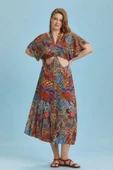 Etnik Desen Büyük Beden Elbise thumbnail 2