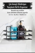 Paslanmaz Çelik Yapışkanlı Dikdörtgen Duvar Rafı & Organizer & Banyo Duş Askısı thumbnail 1