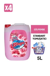 BİNGO Bingo Soft 5Lt Gülpembe 4 Adet thumbnail 1