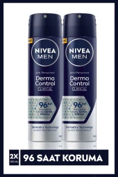NIVEA Men Derma Control Clinical Erkek Sprey Deodorant 150Ml,96 Saat Üstün Koruma X2 Adet - 1