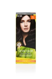 NEVA COLOR Kalıcı Saç Boyası Seti 1.Siyah - 1