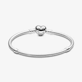 Pandora Pavé Kalp Klipsli Bileklik 590727CZ-22cm - 4