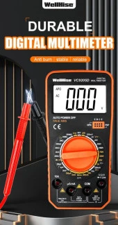 WellHise VC9205D Mini Ölçü Aleti Multimetre Avometre - 2