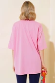 Basıc Oversize T-Shirt Pembe - 3