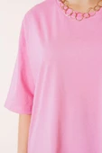 Basıc Oversize T-Shirt Pembe - 4