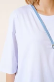 Basıc Oversize T-Shirt Beyaz - 4