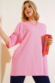 Basıc Oversize T-Shirt Pembe - 2