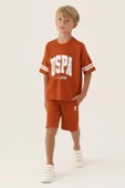 Us Polo Erkek Çocuk Kehribar Bermuda Pijama Takımı17094 - 1